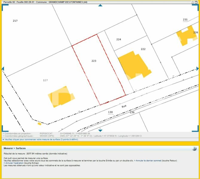 Terrain à vendre GRANDCHAMPS DES FONTAINES 2